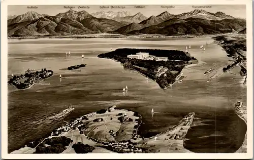 40965 - Deutschland - Chiemsee , Gstadt , Fraueninsel , Herreninsel , Übersicht - nicht gelaufen