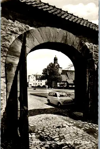 40994 - Deutschland - Moringen , Solling , Blick auf die Kirche , Auto - nicht gelaufen