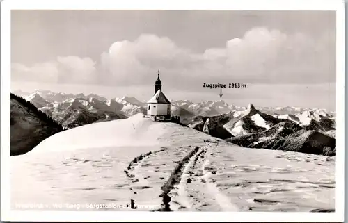 41035 - Deutschland - Westblick v. Wallberg , Bergstation auf Karwendel , Zugspitze - nicht gelaufen