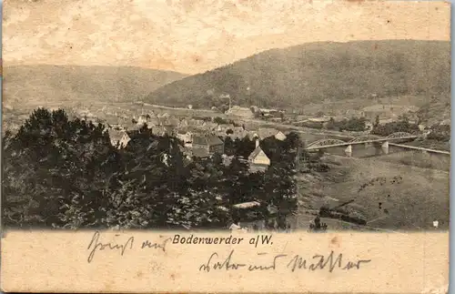 41042 - Deutschland - Bodenwerder an der Weser , Panorama - gelaufen