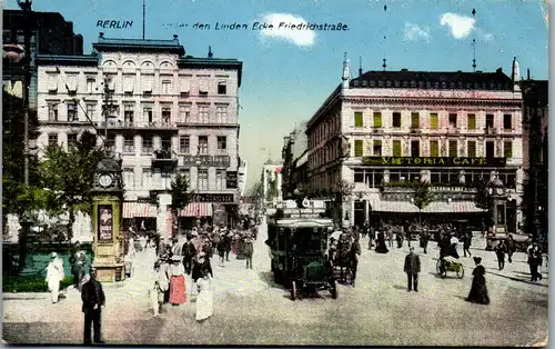 41066 - Deutschland - Berlin , Unter den Linden Ecke Friedrichstraße - gelaufen