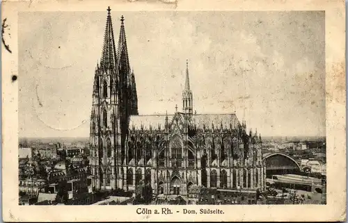 41075 - Deutschland - Köln , Cöln am Rhein , Dom , Südseite - gelaufen