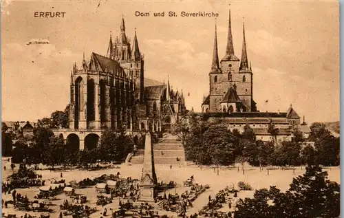 41076 - Deutschland - Erfurt , Dom und St. Severikirche - gelaufen