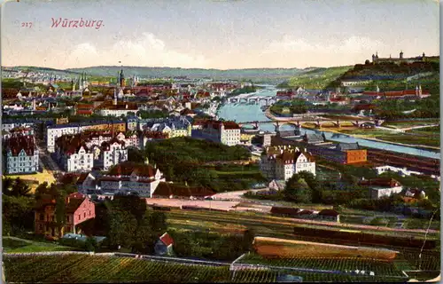 41098 - Deutschland - Würzburg , Panorama - nicht gelaufen