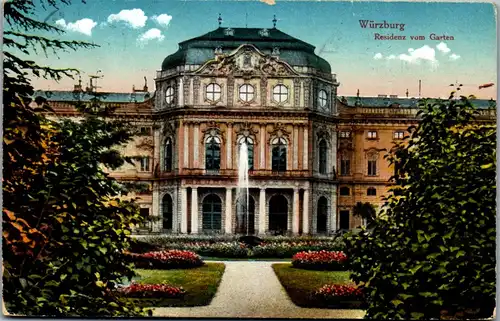 41105 - Deutschland - Würzburg , Residenz vom Garten , Feldpost - gelaufen