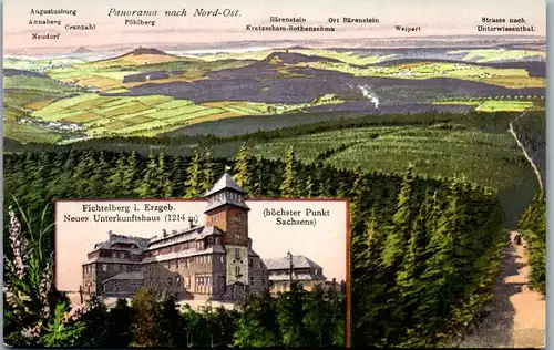 41113 - Deutschland - Fichtelberg i. Erzgeb. , Höchster Punkt Sachsens , Neues Unterkunftshaus , Panorama
