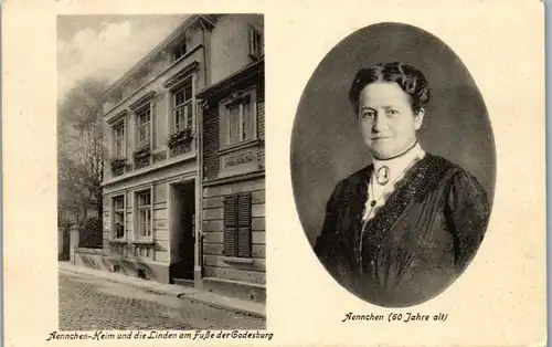 41118 - Deutschland - Godesberg , Aennchen Heim und die Linden am Fuße der Godesburg , Ewige Jugend - nicht gelaufen