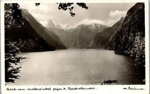 41134 - Deutschland - Königsee , Blick vom Malerwinkel gegen St. Bartholomä - gelaufen