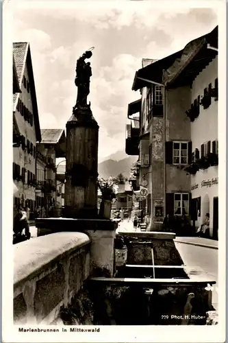 41191 - Deutschland - Mittenwald , Marienbrunnen - nicht gelaufen