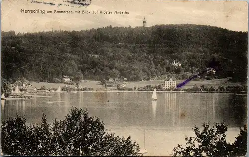 41207 - Deutschland - Herrsching am Ammersee mit Blick auf Kloster Andechs - gelaufen