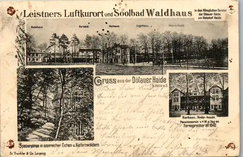 41244 - Deutschland - Halle , Saale , Dölauer Heide , Soolbad Waldhaus , Kurhaus - gelaufen