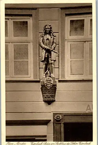 41281 - Deutschland - Hannoversch Münden , Eisenbarth Statue am Sterbehaus des Doktor Eisenbarth - nicht gelaufen