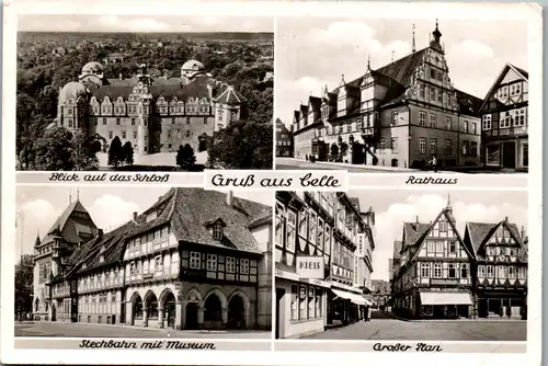 41307 - Deutschland - Celle , Großer Plan , Stechbahn mit Museum , Schloß , Rathaus - gelaufen