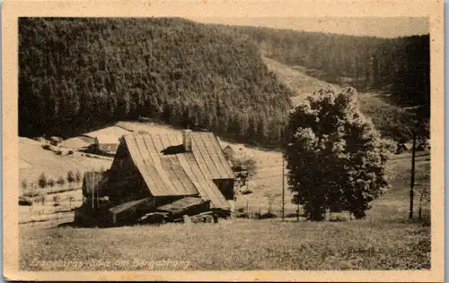 41368 - Deutschland - Erzgebirge , Haus am Bergabhang - nicht gelaufen