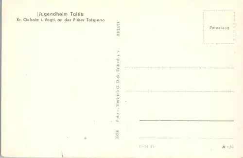 41425 - Deutschland - Oelsnitz i. Vogtl. An der Talsperre , Jugendheim Taltitz - nicht gelaufen