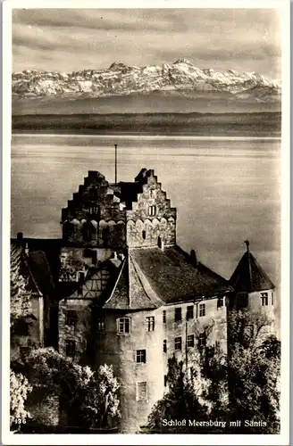 41446 - Deutschland - Schloß Meersburg mit Säntis - nicht gelaufen