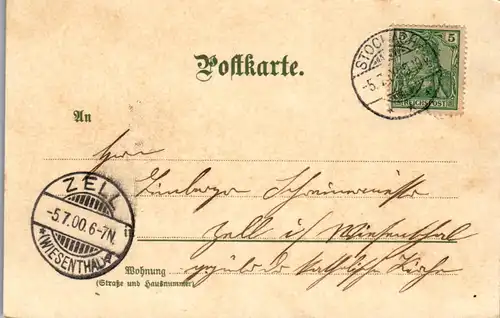 41449 - Deutschland - Gutenstein , Donautal , signiert , Künstlerkarte - gelaufen
