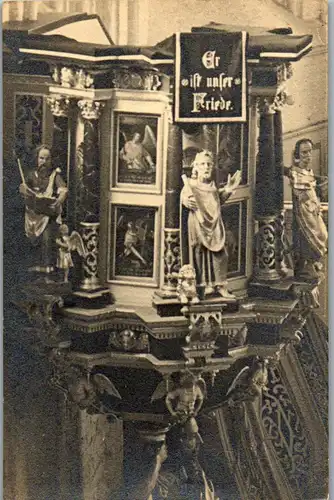 41455 - Christentum - Kirchen , Kanzel , Er ist unser Friede - nicht gelaufen