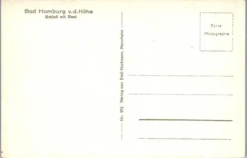 41472 - Deutschland - Bad Homburg v. d. Höhe , Schloß mit Beet - nicht gelaufen