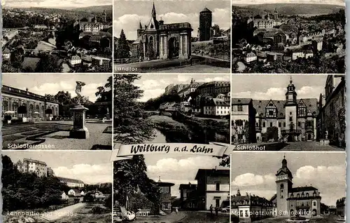 41483 - Deutschland - Weilburg a. d. Lahn , Bahnhof , Landtor , Mehrbildkarte - nicht gelaufen