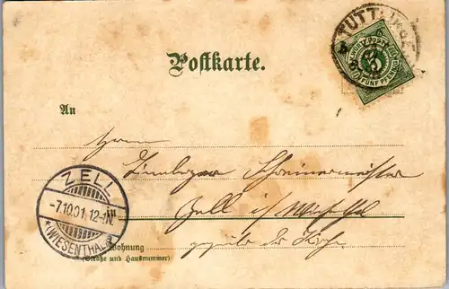 41599 - Deutschland - Gutenstein , Donautal , signiert , Künstlerkarte - gelaufen