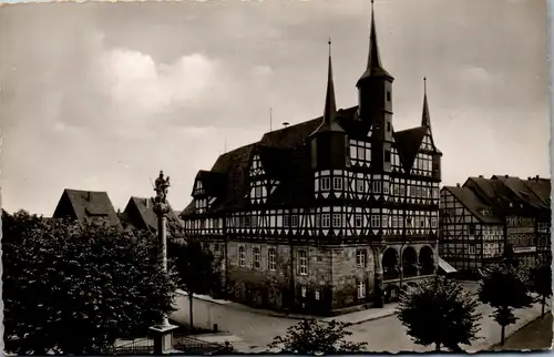 41620 - Deutschland - Duderstadt , Rathaus mit Mariensäule - nicht gelaufen