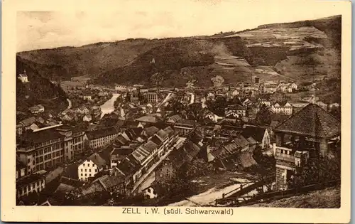 41621 - Deutschland - Zell i. W. , südl. Schwarzwald , Panorama - nicht gelaufen