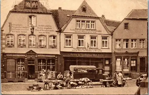 41626 - Deutschland - St. Wendel , Häuser mit Bekenntnissprüchen am Domplatz , Saar Bild Archiv - nicht gelaufen