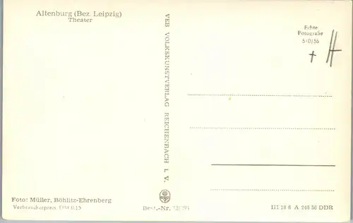 41645 - Deutschland - Altenburg , Bez. Leipzig , Theater - nicht gelaufen