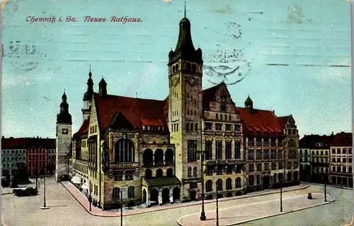 41669 - Deutschland - Chemnitz i. Sa. , Neues Rathaus - gelaufen