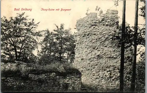 41671 - Deutschland - Bad Driburg , Iburg Ruine mit Burgwart - nicht gelaufen
