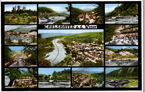 41716 - Deutschland - Carlshafen , Bad Karlshafen an der Weser , Mehrbildkarte - gelaufen