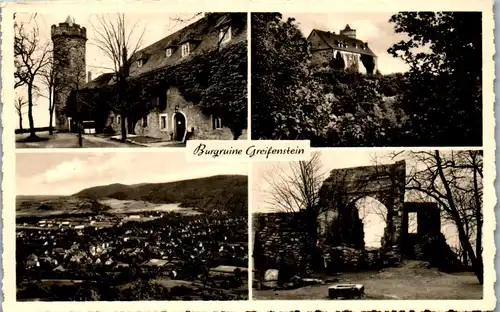 41766 - Deutschland - Bad Blankenburg , Thür. , Burgruine Greifenstein , Mehrbildkarte - gelaufen