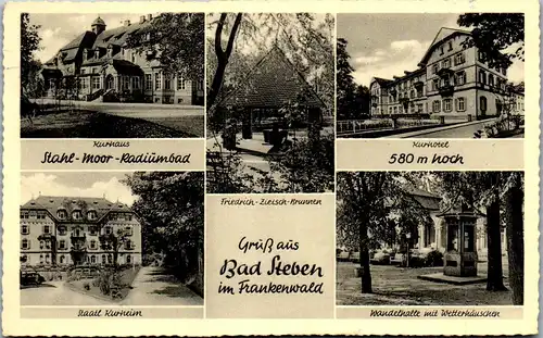 41784 - Deutschland - Bad Steben im Frankenwald , Radiumbad , Kurhotel , Wandelhalle mit Wetterhäuschen - gelaufen