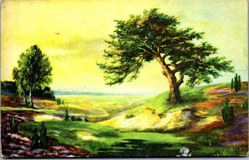 41803 - Künstlerkarte - Landschaft - nicht gelaufen