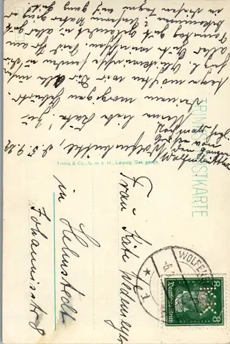 41819 - Deutschland - Wolfenbüttel , Blick in den kleinen Zimmerhof , Lochung KK Briefmarke - gelaufen