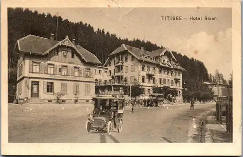 41834 - Deutschland - Titisee , Hotel Bären , Auto , Postamt - nicht gelaufen
