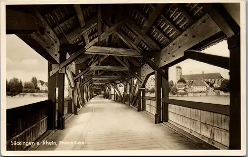 41870 - Deutschland - Säckingen am Rhein , Rheinbrücke - nicht gelaufen