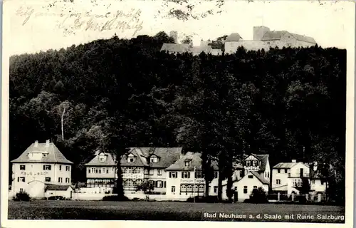 41880 - Deutschland - Bad Neuhaus a. d. Saale mit Ruine Salzburg - gelaufen