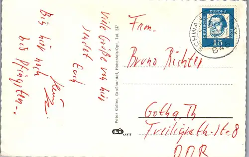 41939 - Deutschland - Hohenfels , Burgruine Hungerturm , Schule , Cafe zur Forelle , B. R. K. Erholungsheim - gelaufen