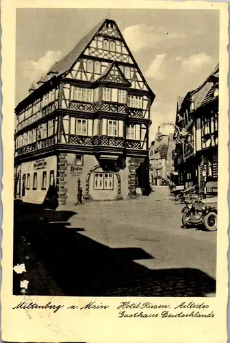 41947 - Deutschland - Miltenberg a. Main , Hotel Riesen . Ältestes Gasthaus Deutschlands - gelaufen