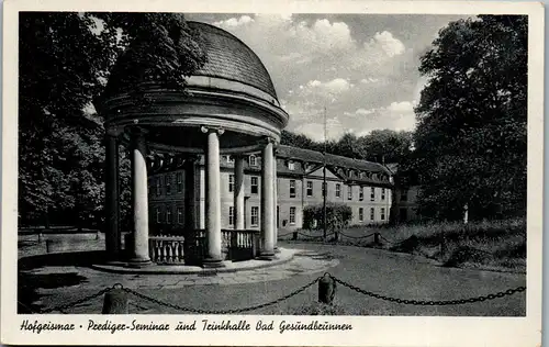 41966 - Deutschland - Hofgeismar , Prediger Seminar und Trinkhalle Bad Gesundbrunnen , Feldpost - gelaufen