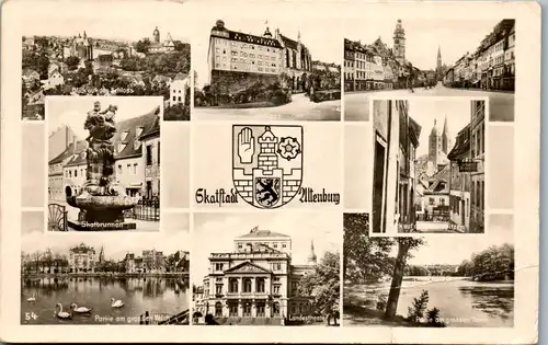 41979 - Deutschland - Altenburg , Skatstadt , Skatbrunnen , Mehrbildkarte - gelaufen