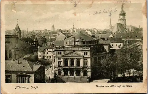 42013 - Deutschland - Altenburg S. A. , Theater mit Blick auf die Stadt - gelaufen