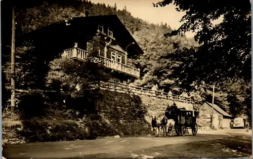 42035 - Deutschland - Schwarzburg i. Thür. , Schweizerhaus mit Postkutsche , Schwarzatal - nicht gelaufen