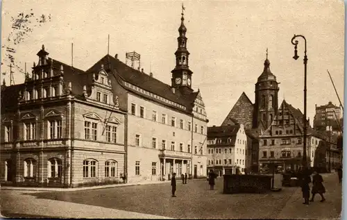 42057 - Deutschland - Pirna a. Elbe , Rathaus und Stadtkirche - gelaufen