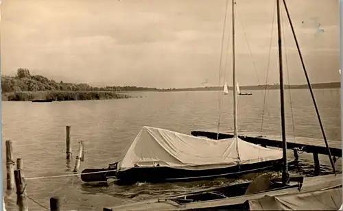 42068 - Deutschland - Rangsdorfer See , Zossen , Segelboot - gelaufen