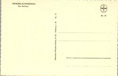 42076 - Deutschland - Freiburg , Schwarzwald , Das Rathaus - nicht gelaufen