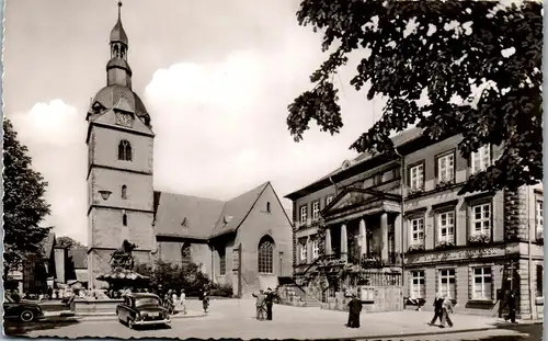 42084 - Deutschland - Detmold , Marktplatz mit Rathaus und Kirche - nicht gelaufen