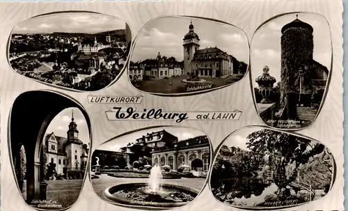 42090 - Deutschland - Weilburg a. d. Lahn ,Wachtturm , Schloß , Mehrbildkarte - gelaufen